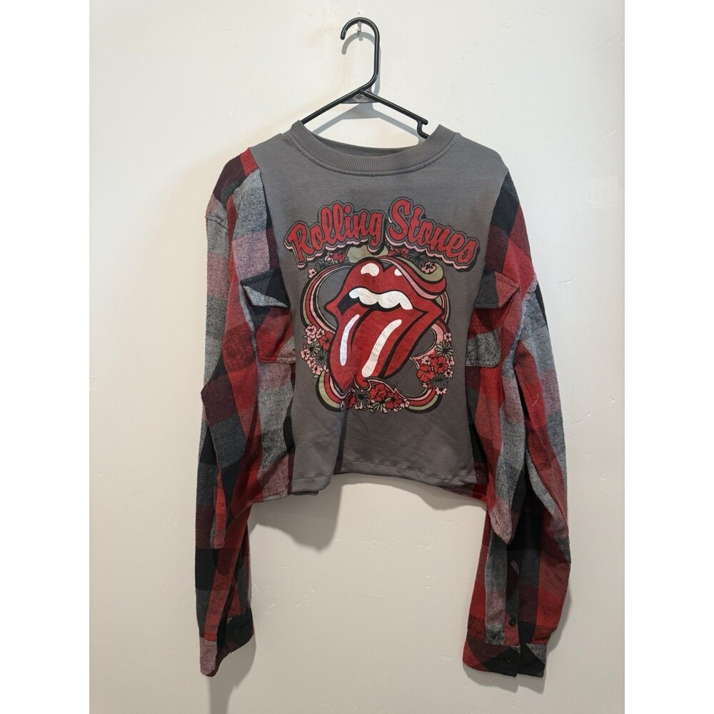 Reworked Upcycle Grunge Oversize  Rolling Stones Top L/XL
